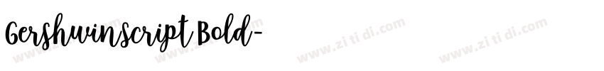 GershwinScript Bold字体转换